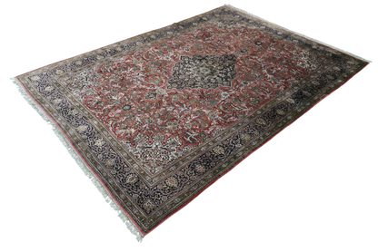 Antique Persian Qum Pure Silk Rug 310x215 cm | Rug# 11546
