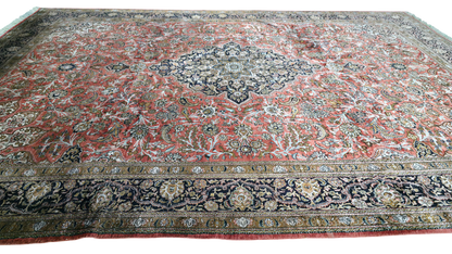 Antique Persian Qum Pure Silk Rug 310x215 cm | Rug# 11546
