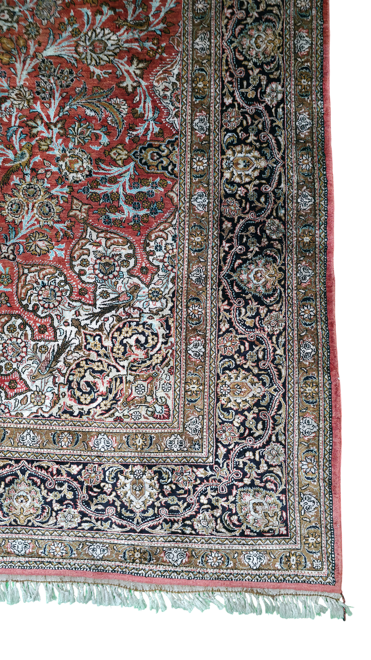 Antique Persian Qum Pure Silk Rug 310x215 cm | Rug# 11546