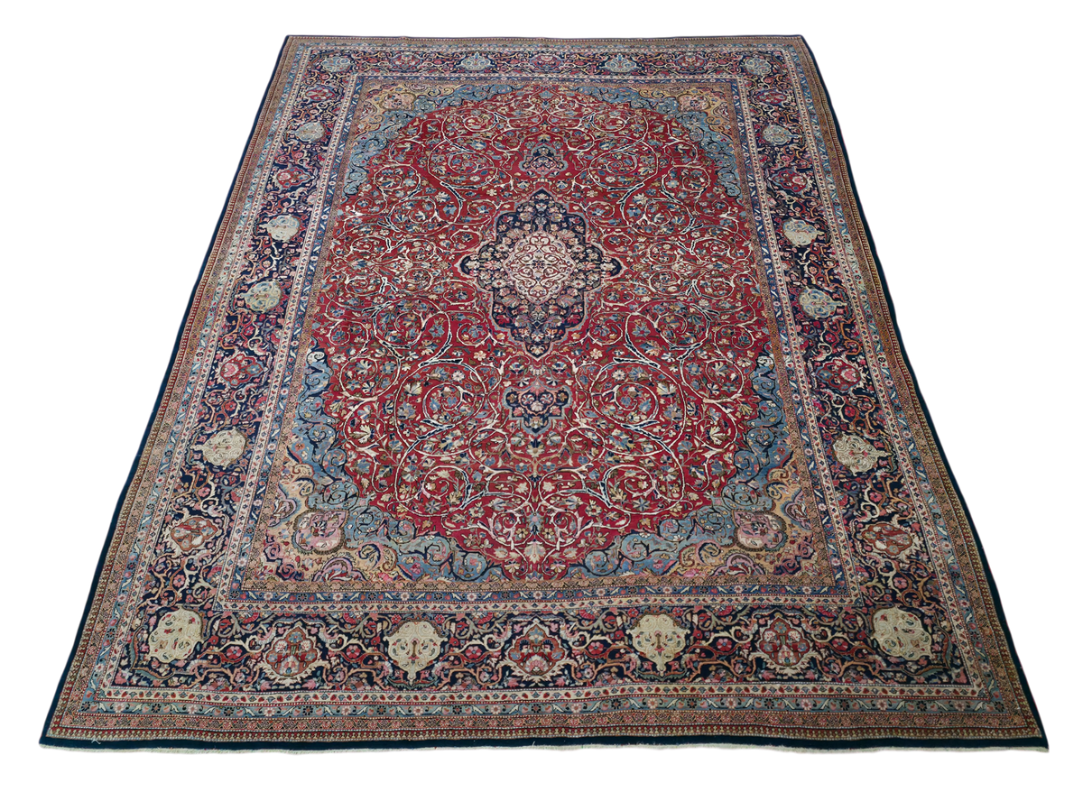 Semi-Antique Persian Qazvin Rug 370x270 cm | Rug# 11549