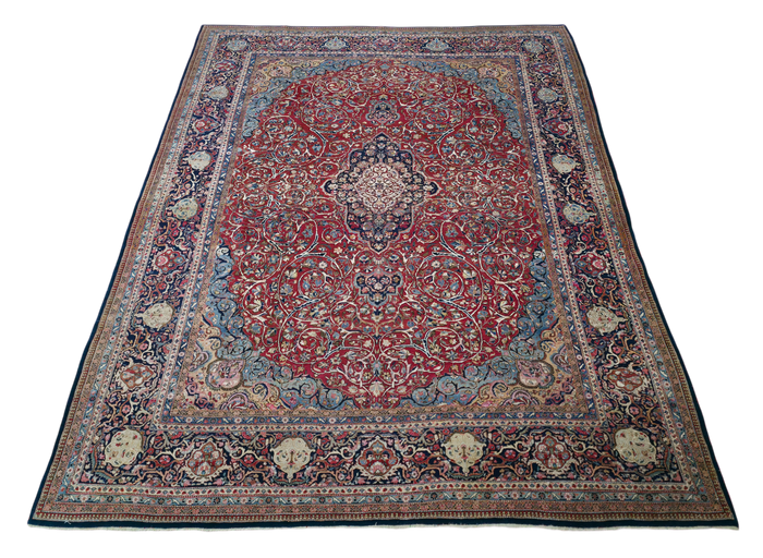 Semi-Antique Persian Qazvin Rug 370x270 cm | Rug# 11549