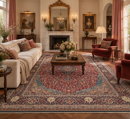 Semi-Antique Persian Qazvin Rug 370x270 cm | Rug# 11549