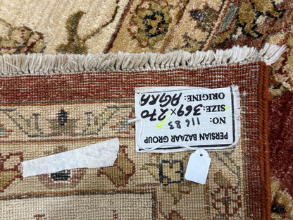 Custom-Made Agra Mughal Ziegler Design Rug 369x270 cm | Rug# 11683