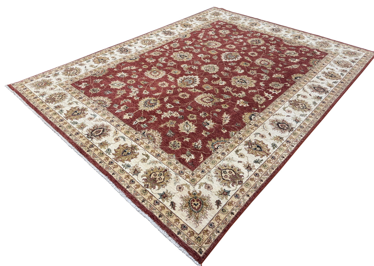 Custom-Made Agra Mughal Ziegler Design Rug 369x270 cm | Rug# 11683