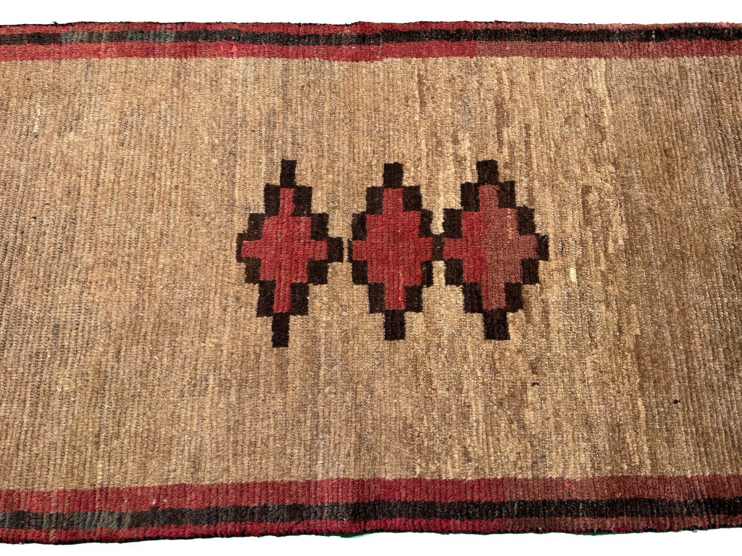 vintage nomadic Gabbeh, all wool construction  197x106 cm | Rug# 1217