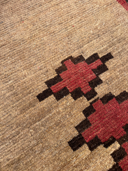 vintage nomadic Gabbeh, all wool construction  197x106 cm | Rug# 1217