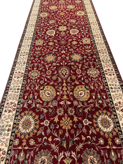 Superfine, Jaipur, antique Haji-Jalili design, 385x111 cm | Rug# 12477