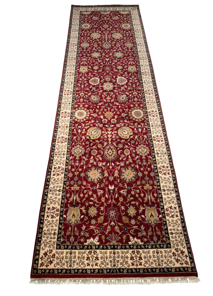 Superfine, Jaipur, antique Haji-Jalili design, 385x111 cm | Rug# 12477