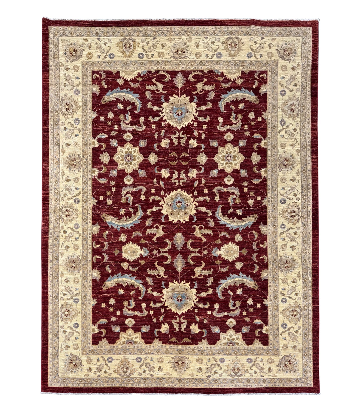 Hand knotted Turkaman weave Afghan carpet 352×273 cm | Rug# 12541