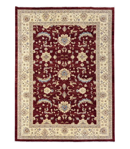 Hand knotted Turkaman weave Afghan carpet 352×273 cm | Rug# 12541