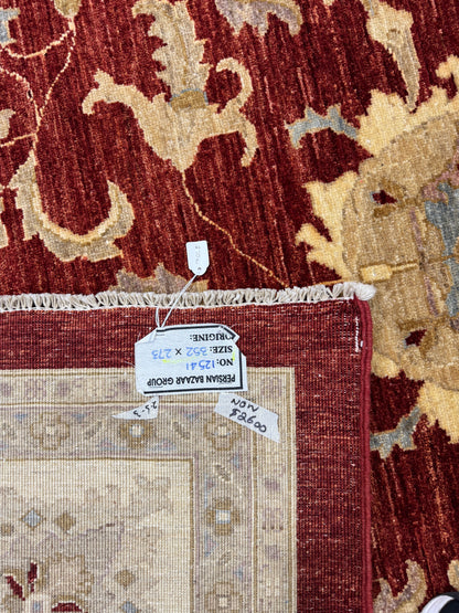 Hand knotted Turkaman weave Afghan carpet 352×273 cm | Rug# 12541