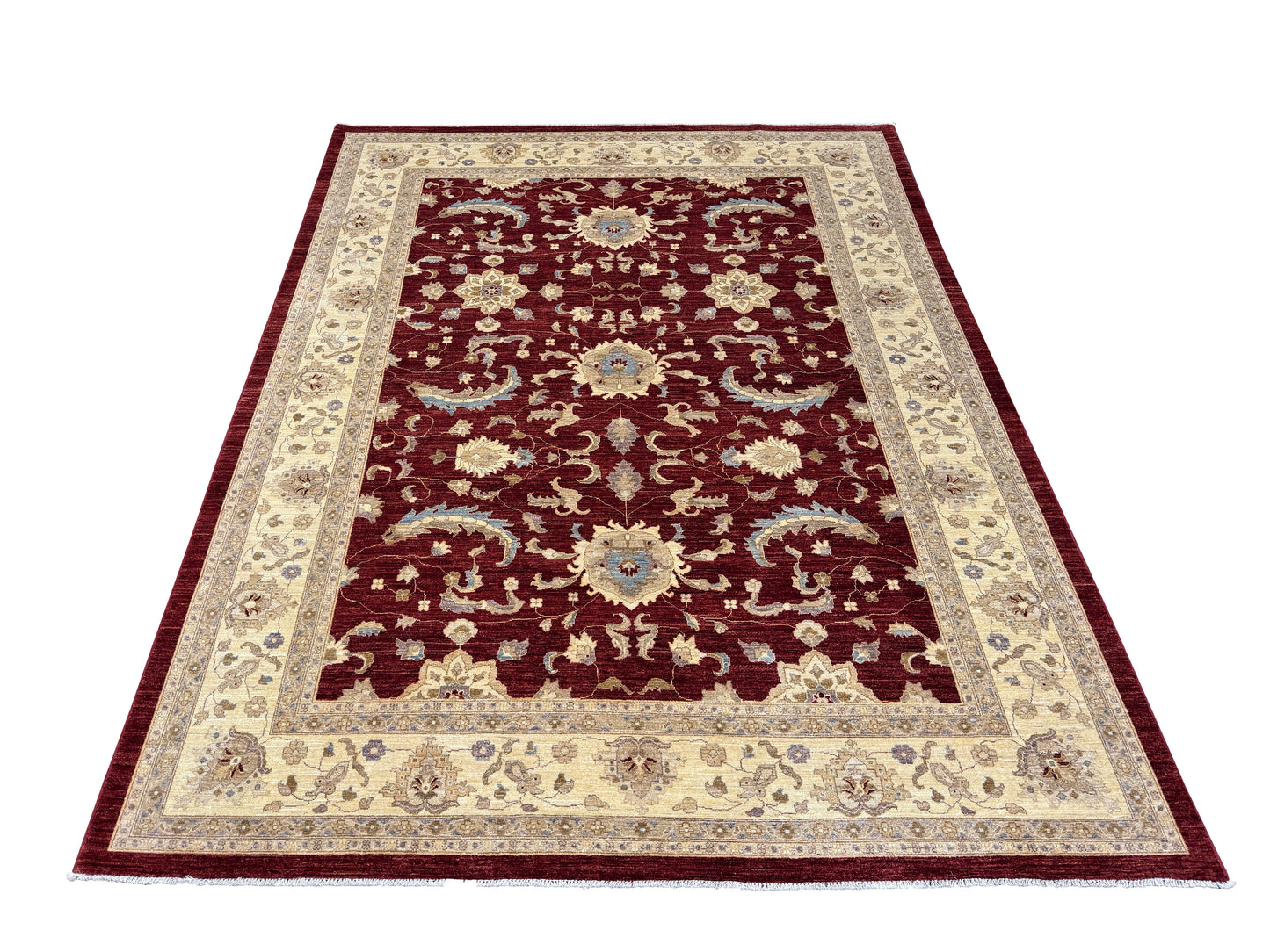 Hand knotted Turkaman weave Afghan carpet 352×273 cm | Rug# 12541