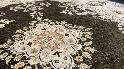 Turkaman weave Afghan 19th century Mogul Ziegler design, 368x271cm | Rug# 13807