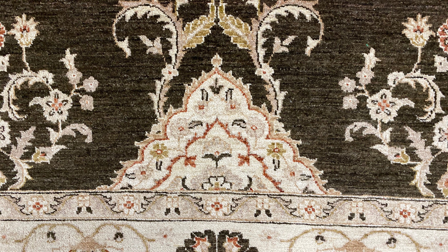 Turkaman weave Afghan 19th century Mogul Ziegler design, 368x271cm | Rug# 13807
