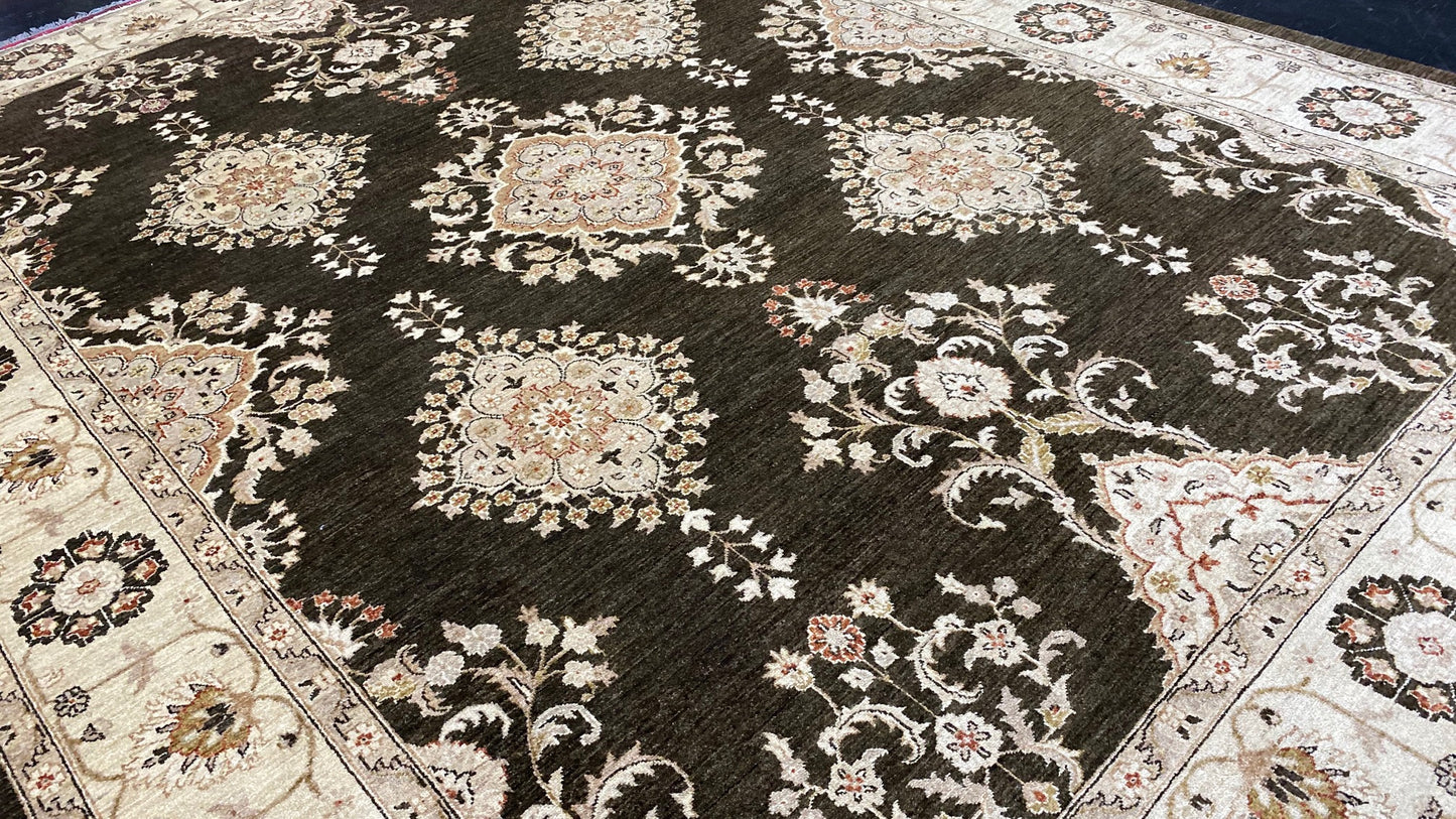 Turkaman weave Afghan 19th century Mogul Ziegler design, 368x271cm | Rug# 13807