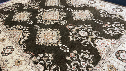 Turkaman weave Afghan 19th century Mogul Ziegler design, 368x271cm | Rug# 13807