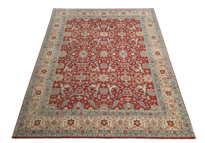 19th century Tabriz inspired, handspun wool, natural vegetable dyes, India, 346x268 cm | Rug# 14114