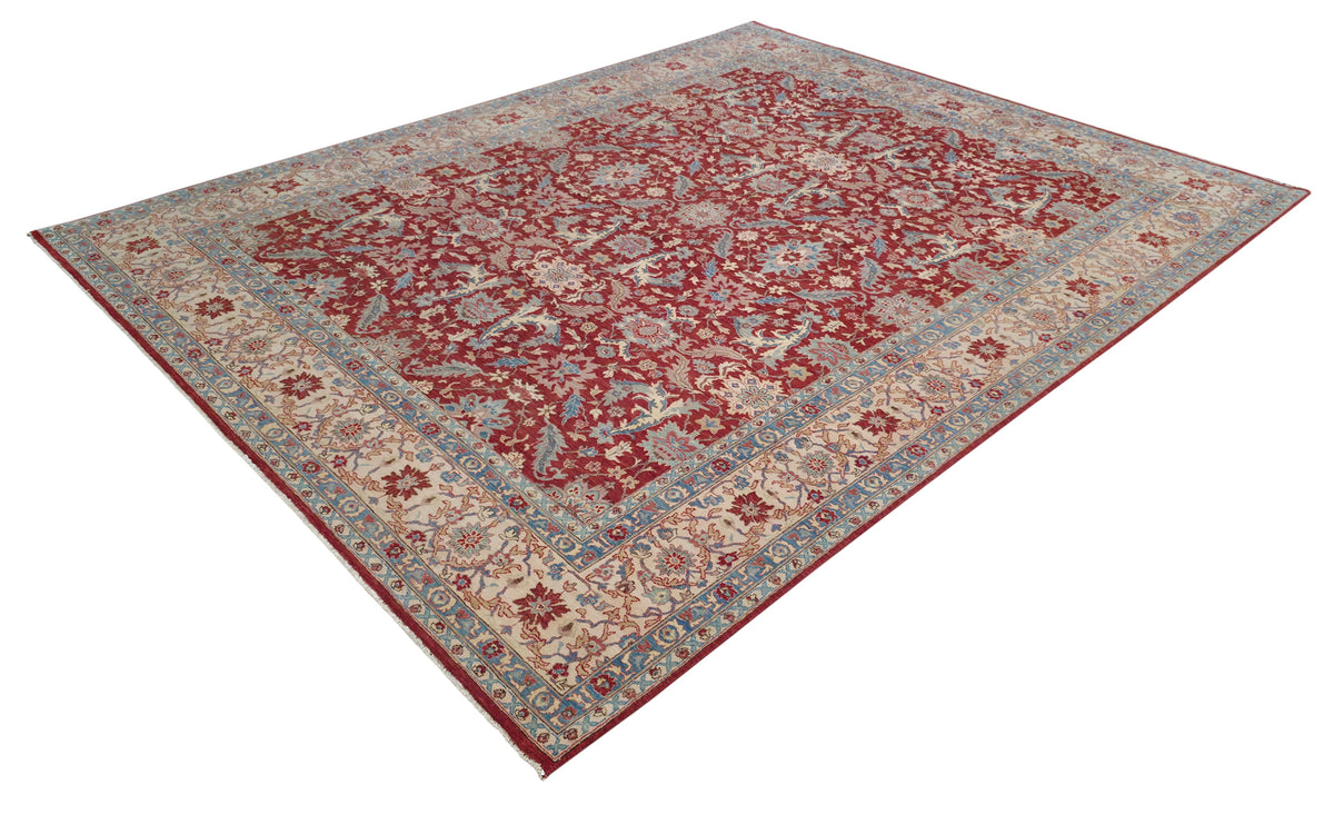 19th century Tabriz inspired, handspun wool, natural vegetable dyes, India, 346x268 cm | Rug# 14114