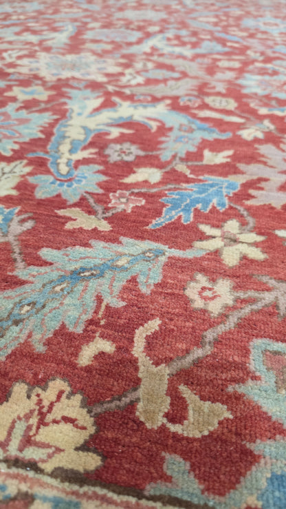 19th century Tabriz inspired, handspun wool, natural vegetable dyes, India, 346x268 cm | Rug# 14114