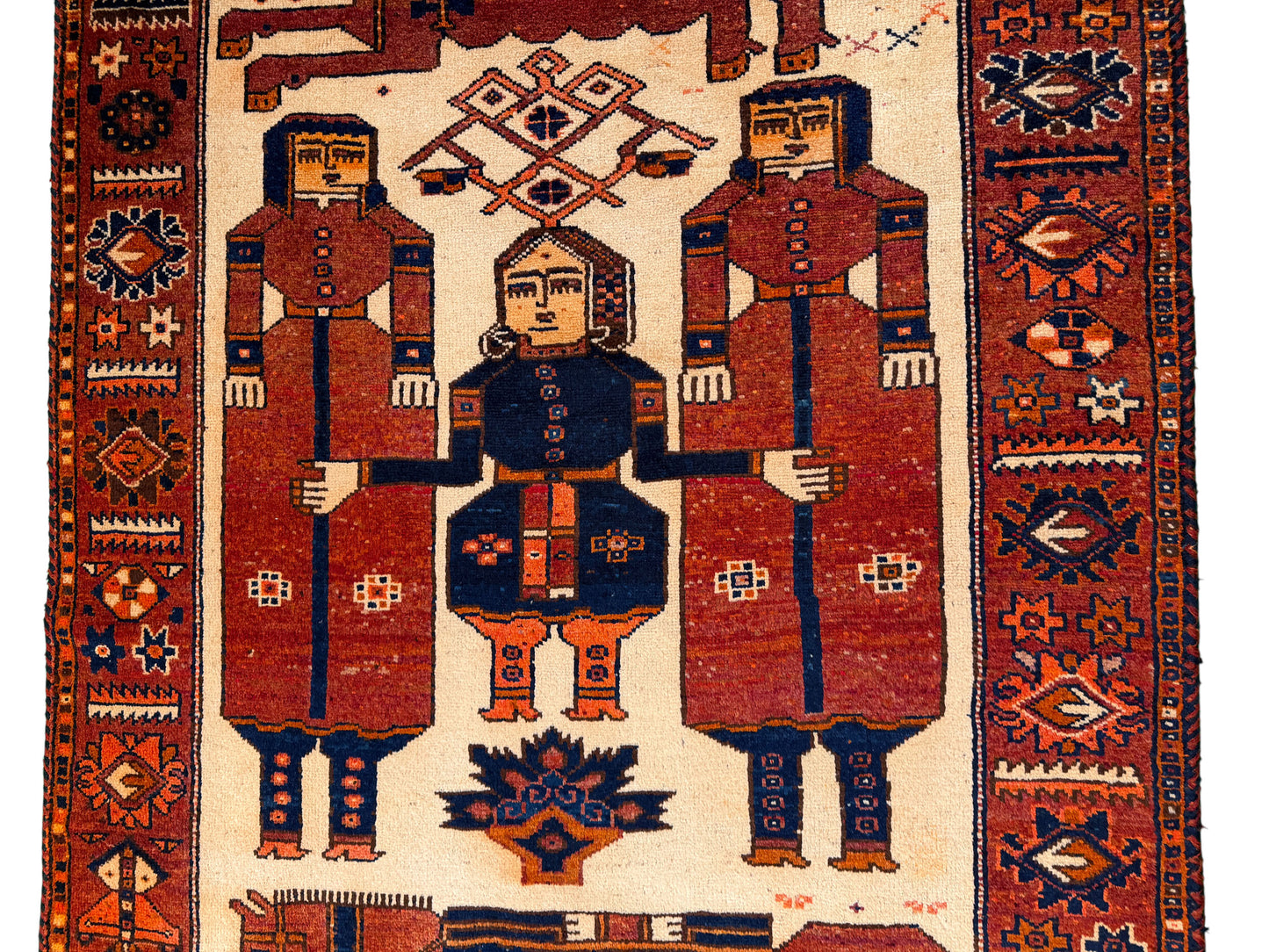 Luri Pictorial Shahnameh Rug, Persia,  362x136cm | Rug# 1552