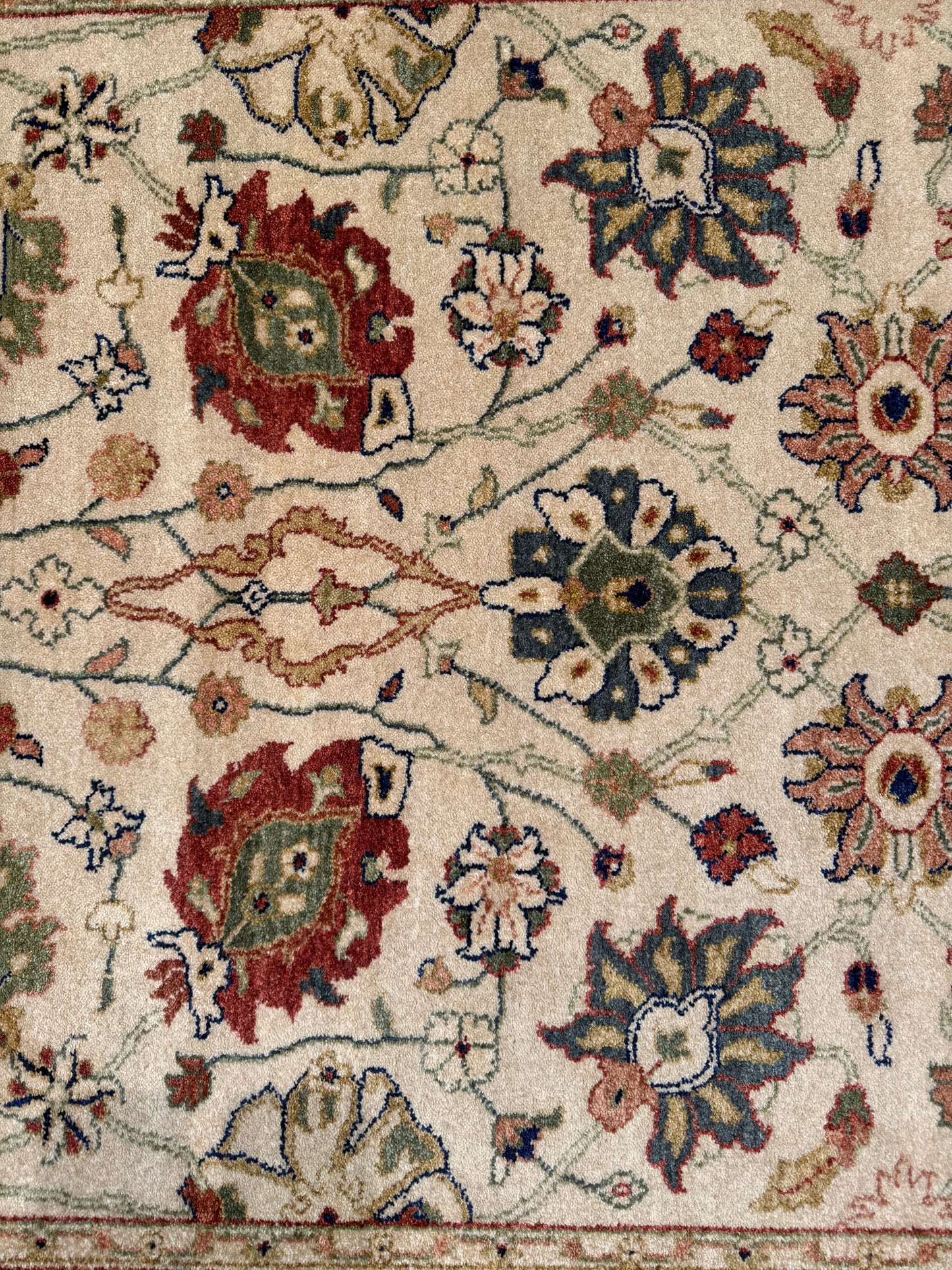 Custom-made Agra-Ziegler, 100% hand spun NZ wool pile 532x121cm | Rug# 16246