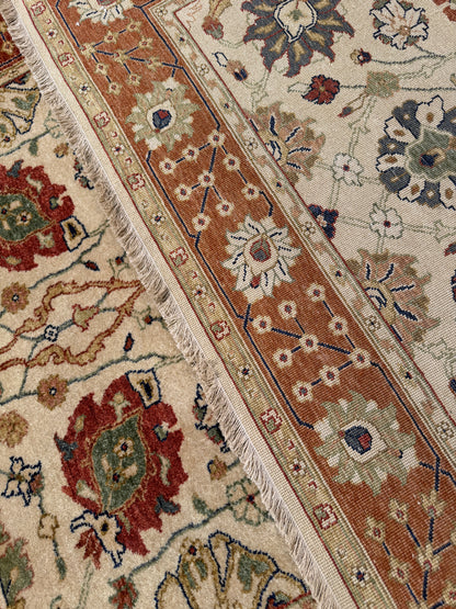 Custom-made Agra-Ziegler, 100% hand spun NZ wool pile 532x121cm | Rug# 16246