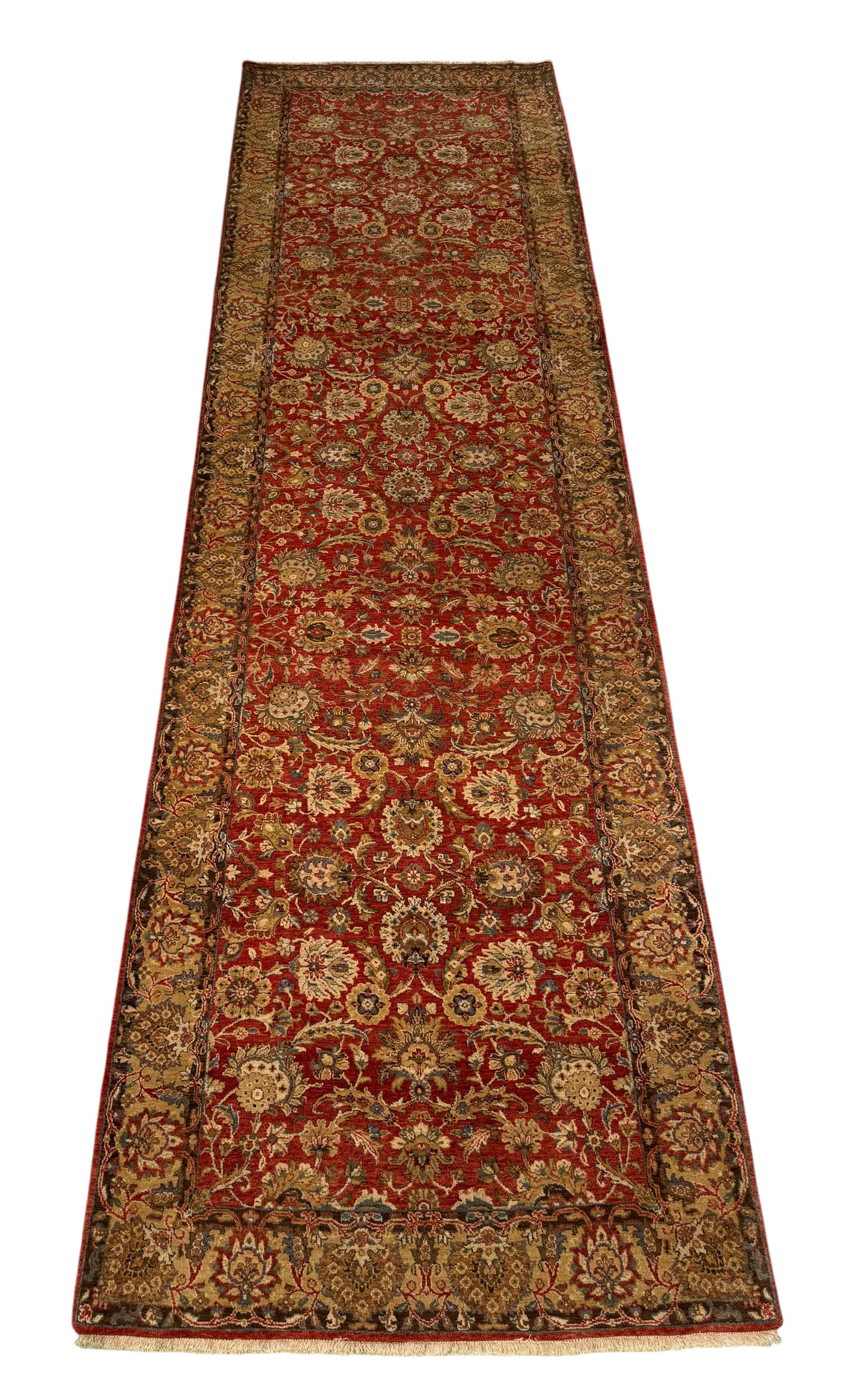 Superfine Jaipur, 19th century Tabriz haji Jalili design, 424x124 cm | Rug# 16328