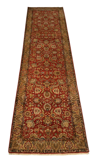 Superfine Jaipur, 19th century Tabriz haji Jalili design, 424x124 cm | Rug# 16328