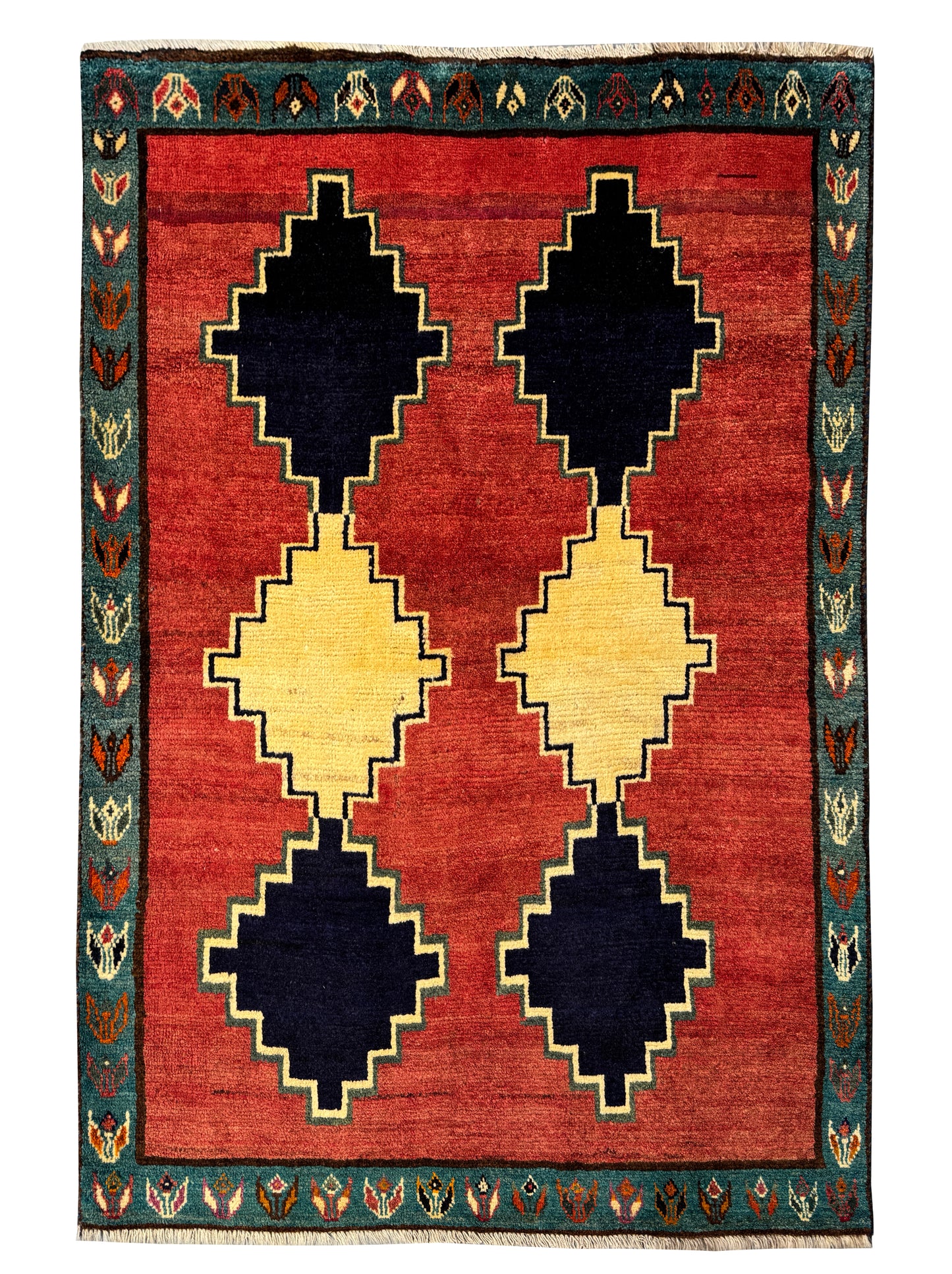 vintage nomadic Gabbeh, Persia 200×134 cm | Rug# 17140