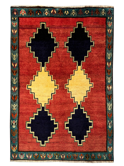 vintage nomadic Gabbeh, Persia 200×134 cm | Rug# 17140
