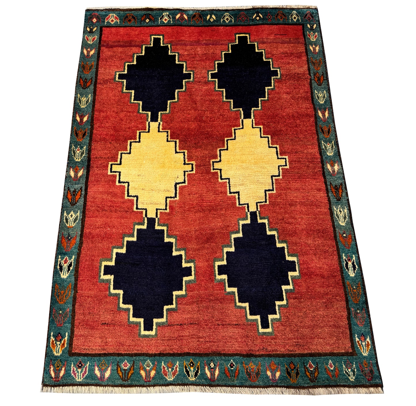 vintage nomadic Gabbeh, Persia 200×134 cm | Rug# 17140