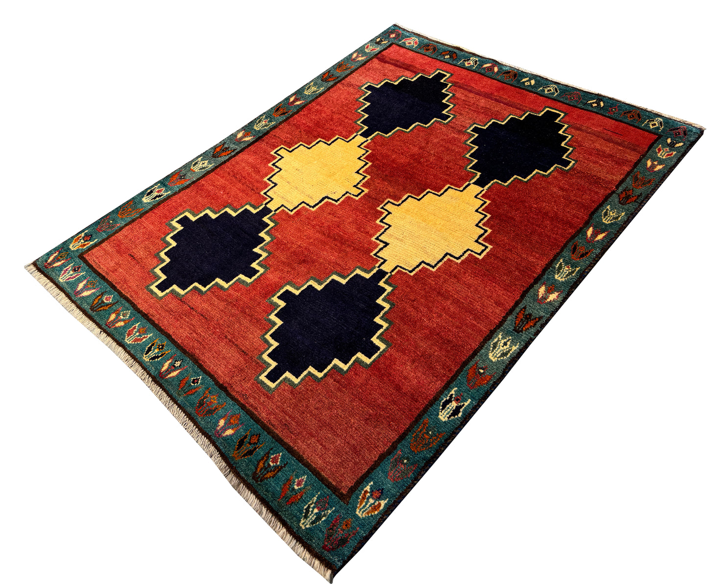 vintage nomadic Gabbeh, Persia 200×134 cm | Rug# 17140