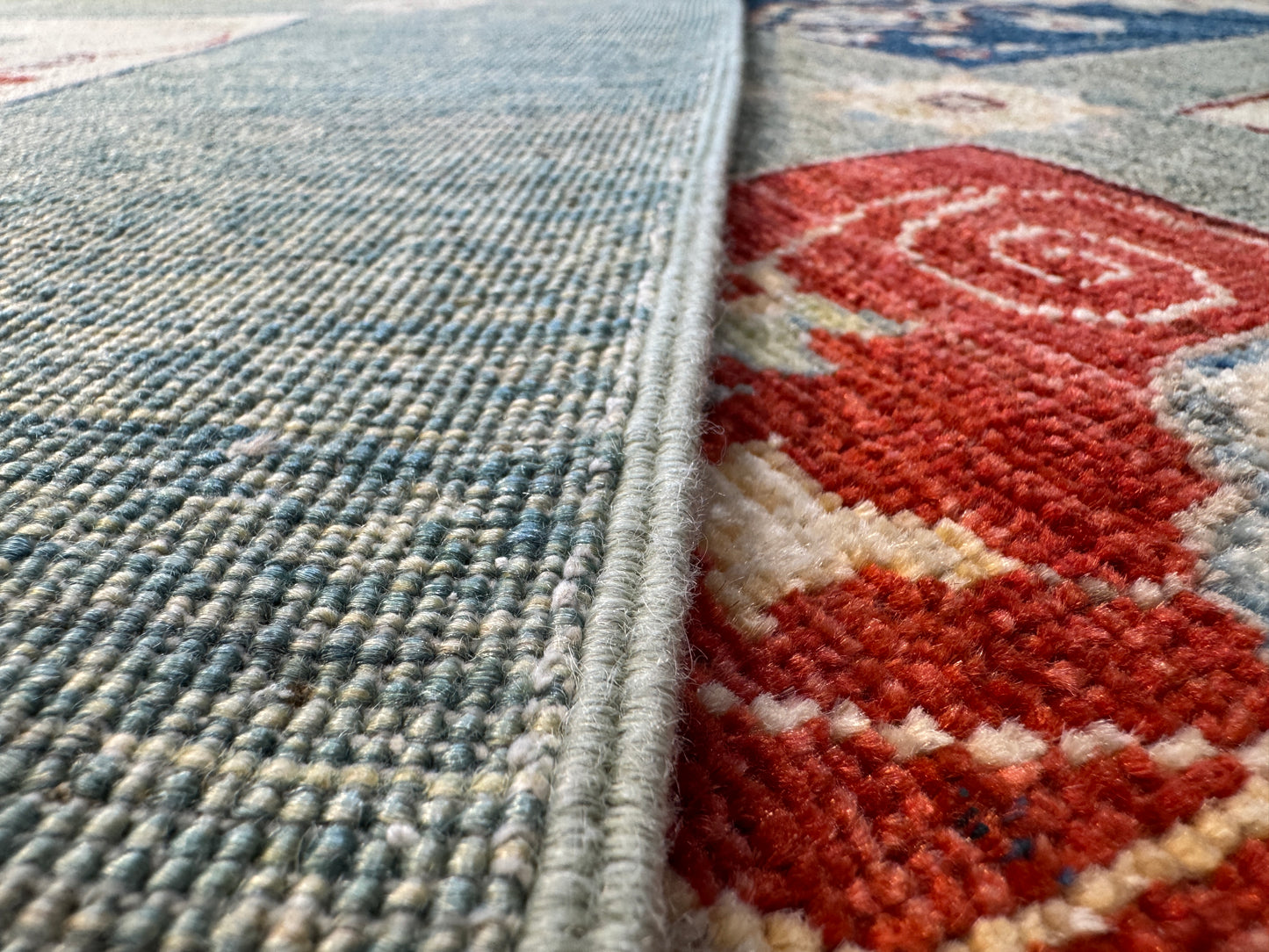 Afghan Turkmen weave rug, Garden design 232×168 cm | Rug# 18722