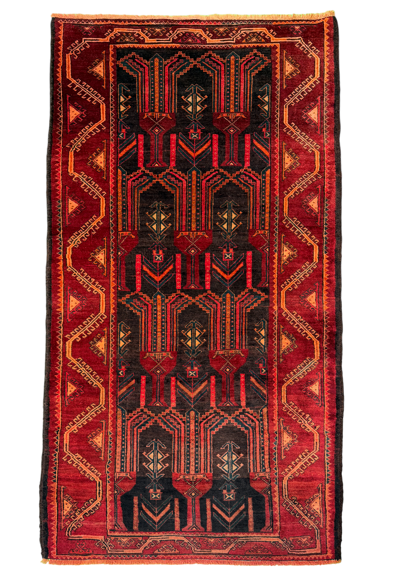 Vintage Nomadic Zabul-Balouch,  Persia, size 268x126 cm | Rug# 19709