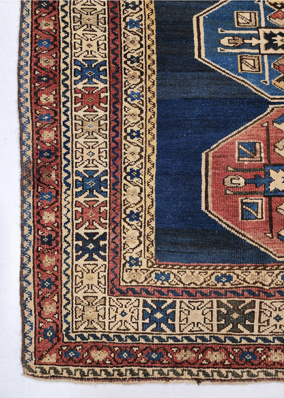 Antique Caucasian Geometric Runner 320x125 cm | Rug# 19762