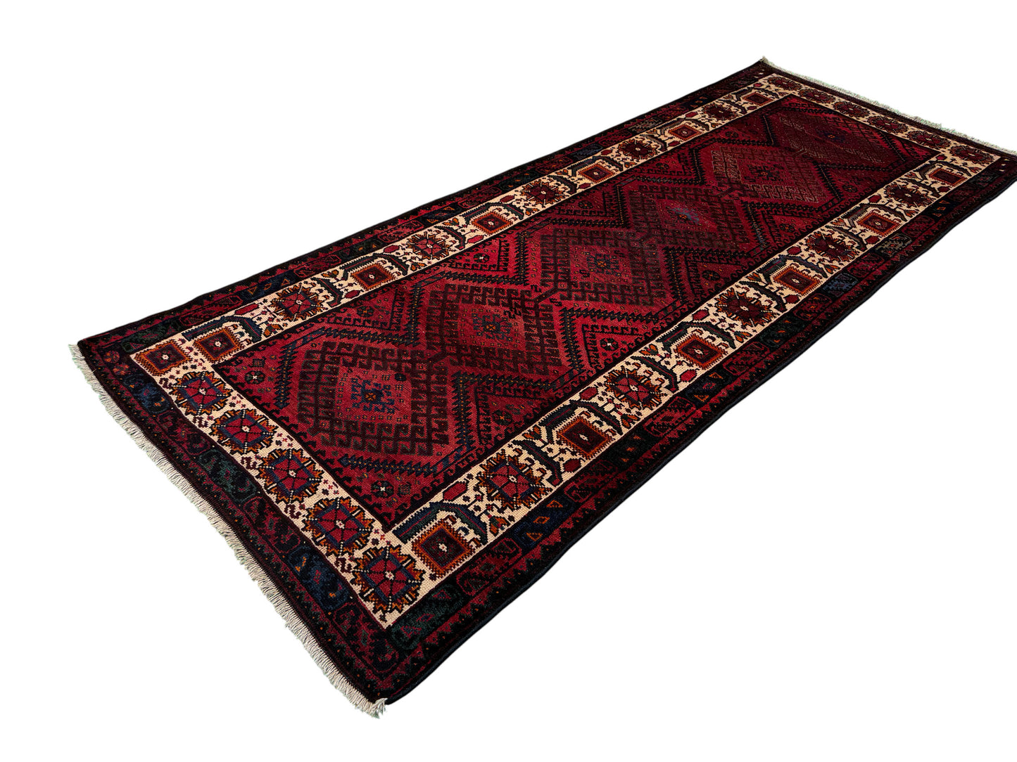 Antique Luri Olad, nomadic Galleria rug, used to cover beddings 310x125 cm | Rug# 20030
