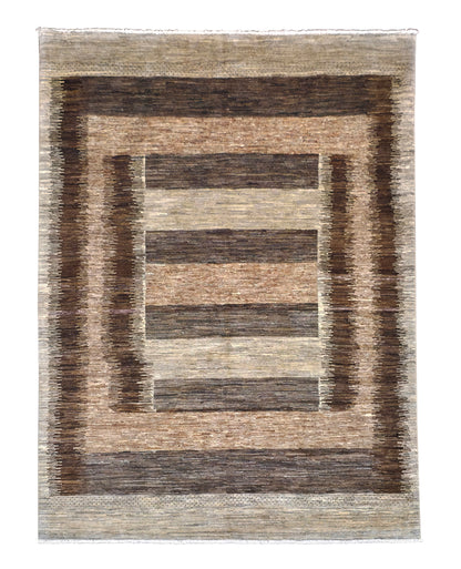 Turkaman-weave Afghan Modern-Gabbeh 233x180cm | Rug# 22580