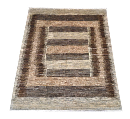 Turkaman-weave Afghan Modern-Gabbeh 233x180cm | Rug# 22580