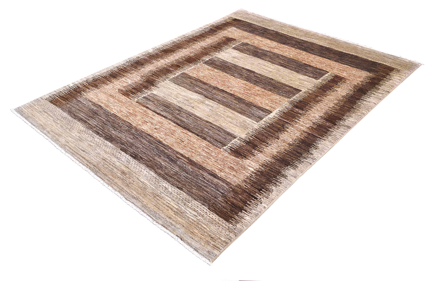 Turkaman-weave Afghan Modern-Gabbeh 233x180cm | Rug# 22580