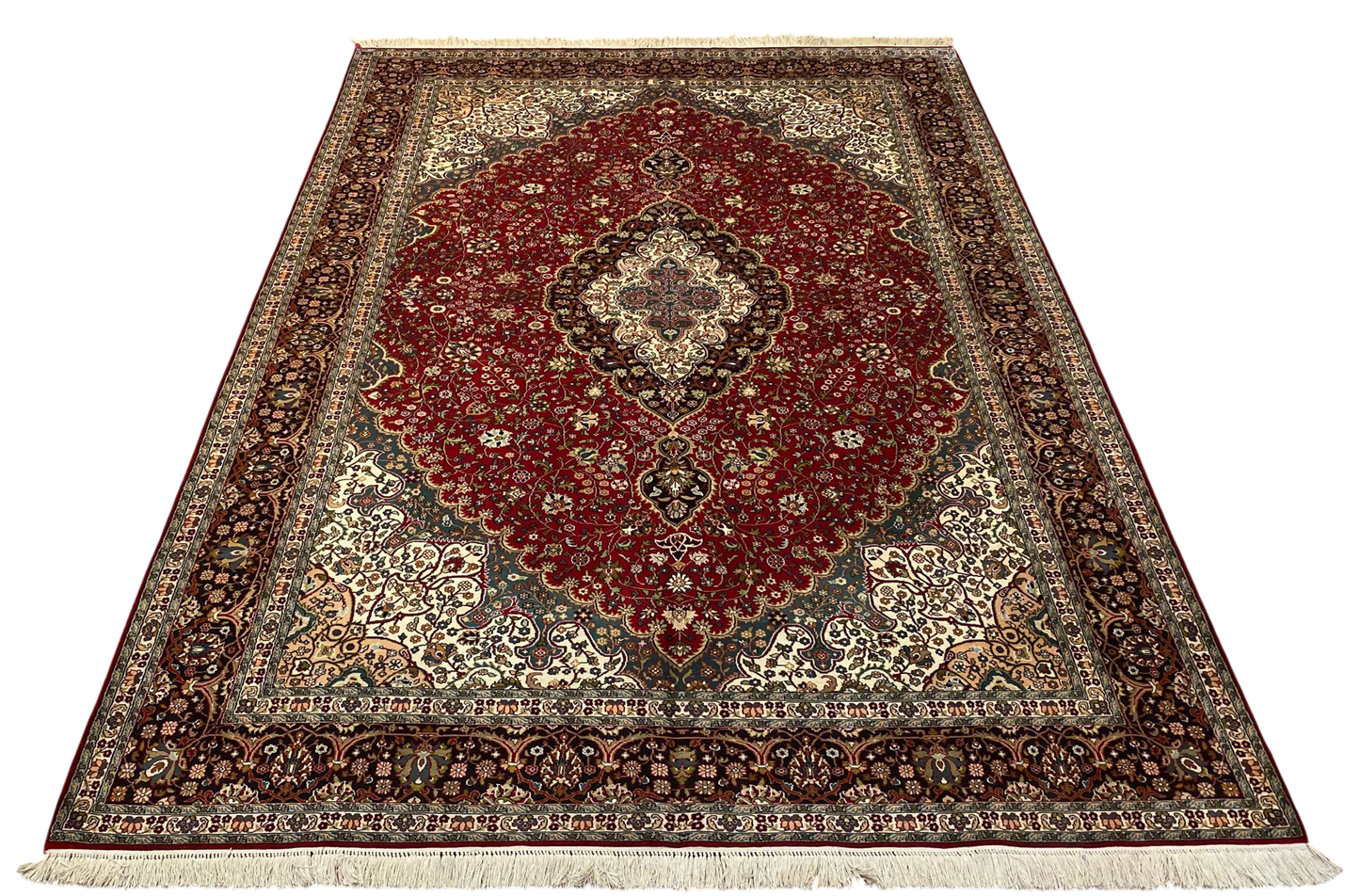 Superfine Kashmir Silk Ghalicheh 216x154cm | Rug# 23182