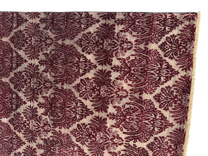 Hand knotted  Damask design Agra rug 267×178 cm | Rug# 23314