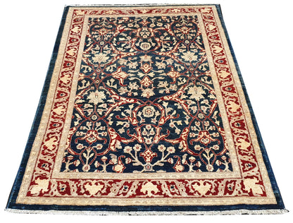 Afghan Turkman Weave Rug – Bijar Design  183x121cm | Rug#2381A