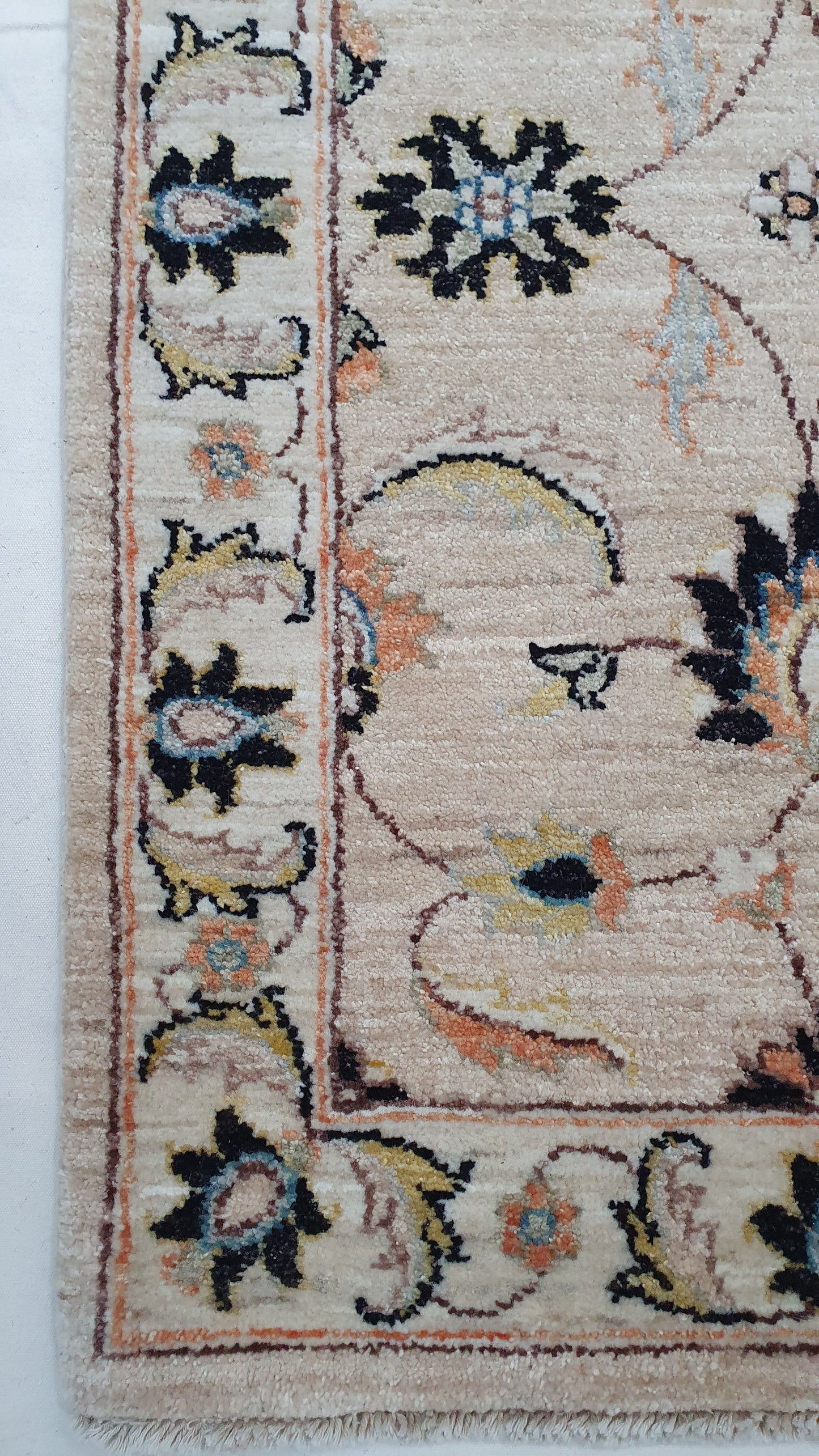 Afghan Chobi 19th-c Sultanabad design, 379x72cm | Rug# 24170