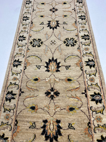 Afghan Chobi 19th-c Sultanabad design, 379x72cm | Rug# 24170