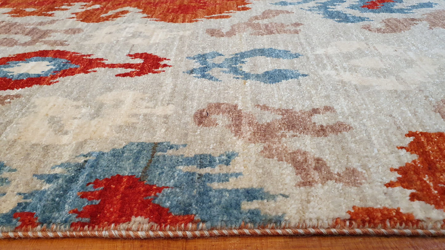 Afghan Turkaman weave, modern Ikat design 155x101cm | Rug# 24256