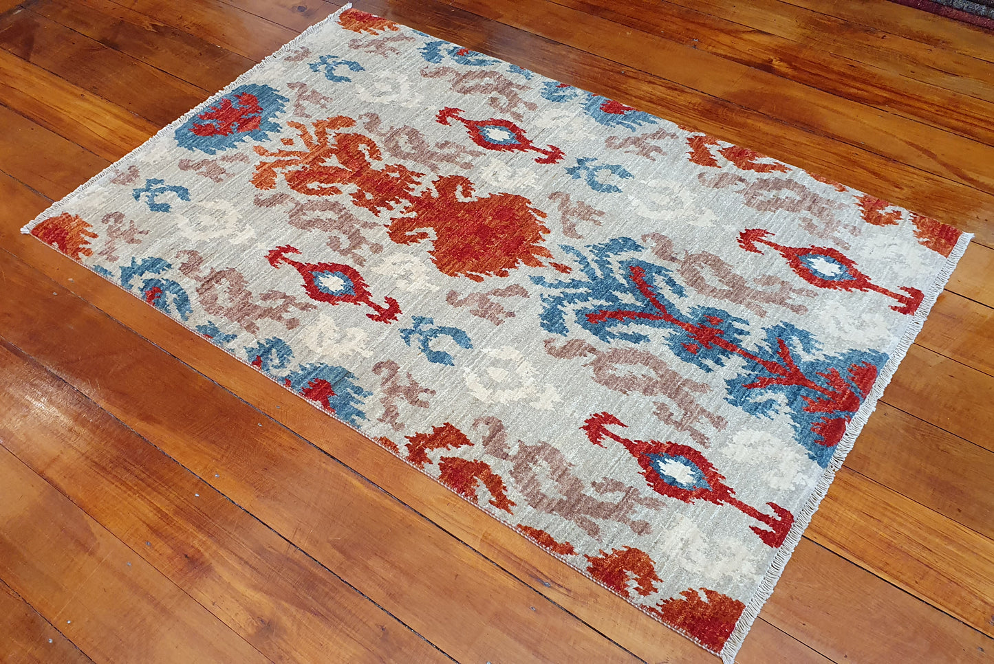 Afghan Turkaman weave, modern Ikat design 155x101cm | Rug# 24256