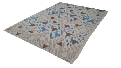 Modern flatweave Turkish Kilim, 285x216 cm  | Rug# 24694