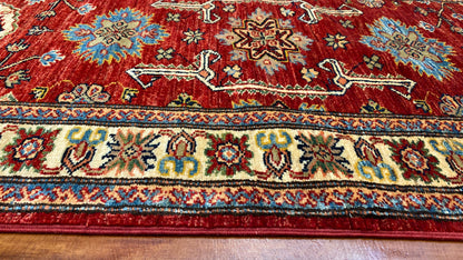Afghan Chechen weave Super-Kazak Hall Runner 294x84cm | Rug# 24748