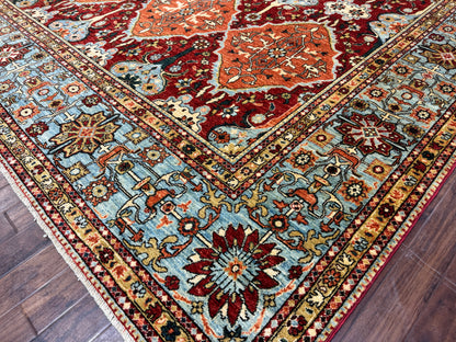 Fine Turkman weave Afghan, 17th century Oushak design 363×267 cm | Rug# 24758
