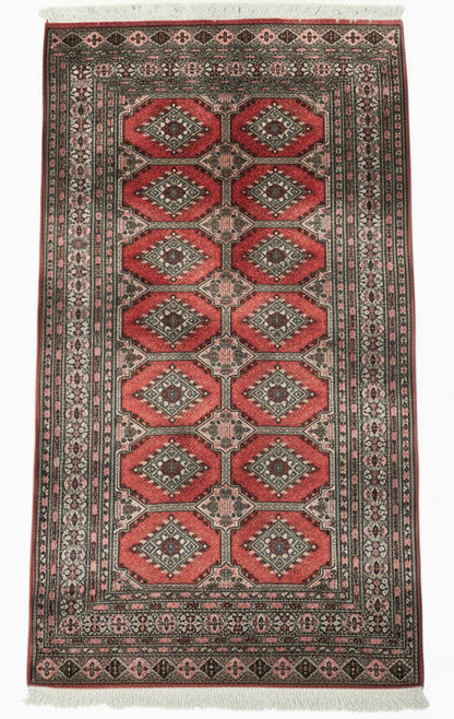 very fine Marino wool pile Bokhara rug, 183×127 cm | Rug# 24849